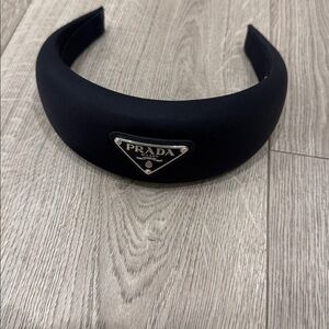 Prada Black Logo Headband